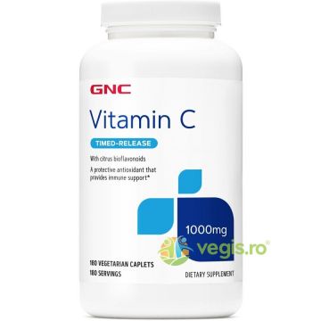 Vitamina C 1000mg cu Bioflavonoide si Pulbere de Macese cu Eliberare Prelungita 180tb