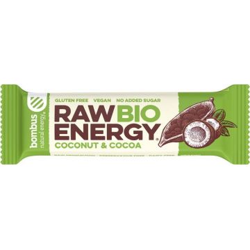 Baton energizant cu nuca de cocos si cacao, eco-bio, 50g - Bombus