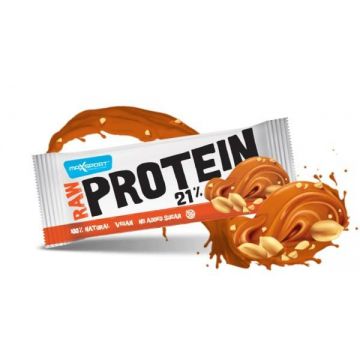 Baton proteic cu alune si sare vulcanica raw Protein 21%, 50g MAX SPORT