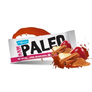 Baton proteic cu mar si scortisoara raw Paleo, 50g MAX SPORT Baton proteic cu mar si scortisoara raw Paleo, 50g MAX SPORT