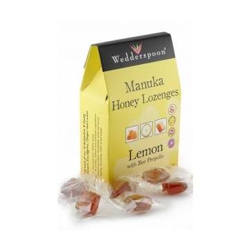 Bomboane cu Miere de Manuka, Lamaie si Propolis 120g - WEDDERSPOON