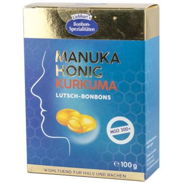 Bomboane cu miere de MANUKA si curcuma, 100G LIEBHART’S