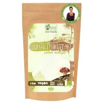 CIUPERCI SHIITAKE pulbere raw bio 250g - OBio