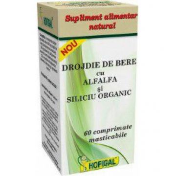 Drojdie Bere cu Alfalfa si Siliciu Organic 60cps - Hofigal