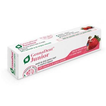 GennaDent Junior Pasta de dinti Capsuni 50ml - Vivanatura