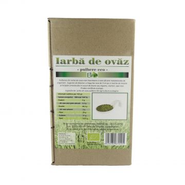 Iarba de ovaz pulbere eco-bio 125g, Deco Italia