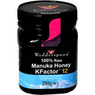 Miere MANUKA RAW - KFactor 12+ - 250g - Wedderspoon