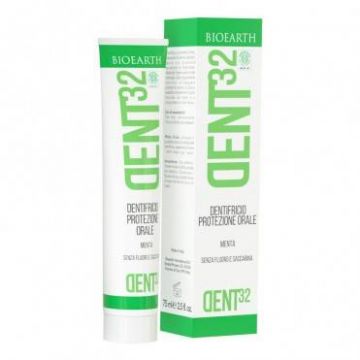 Pasta de dinti cu menta, DENT32, eco-bio, 75ml - Bioearth