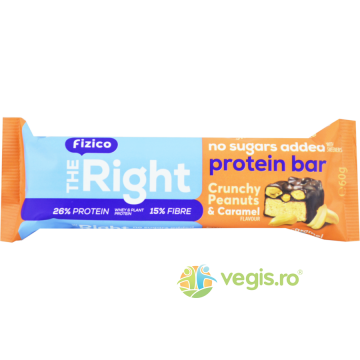 Baton Proteic cu Arahide si Caramel Fizico The Right 60g