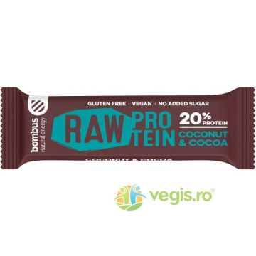 Baton Proteic cu Nuca de Cocos si Cacao fara Gluten 20% Proteine 50g