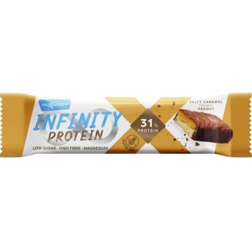 Baton proteic Infinity 31% proteina, cu caramel sarat, 55g - Max Sport