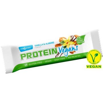 Baton proteic Vegans cu vanilie si migdale, 40g - Max Sport