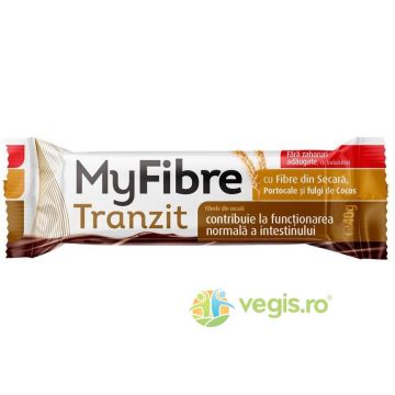 Baton Tranzit cu Fibre din Secara, Portocale si Fulgi de Cocos MyFibre 40g