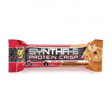 Bsn syntha-6 protein crisp, baton proteic, cu aroma de unt de arahide crocant, 56g - Gnc