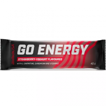 GO Energy Bar 40gr Strawberry-Yogurt Biotech USA