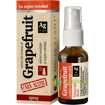 Grapefruit Cu Argint Coloidal Fara Alcool Spray 20ml