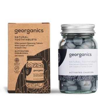 Pasta de dinti tablete, Charcoal, 120tbs - Georganics