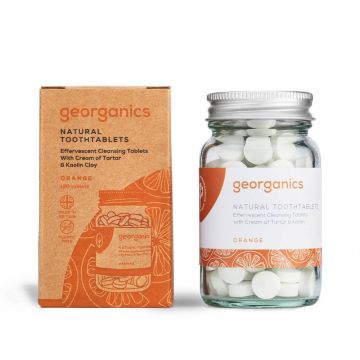 Pasta de dinti tablete, Orange, 120tbs - Georganics