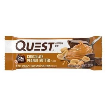 Protein Bar, Baton Proteic, Cu Aroma De Ciocolata Si Unt De Arahide, 60g - Quest