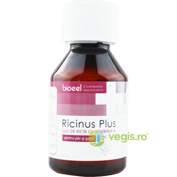 Ricinus Plus Ulei de Ricin cu Vitamina A pentru Par si Gene 80g