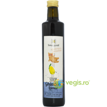 Sirop de Ghimbir si Lamaie fara Zahar Ecologic/Bio 500ml