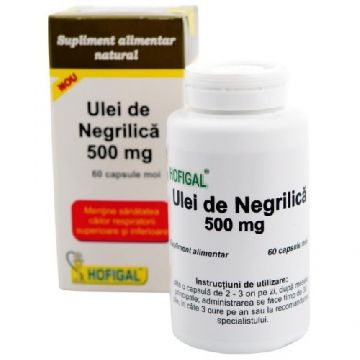 Ulei De Negrilica 500mg, 60cps, Hofigal