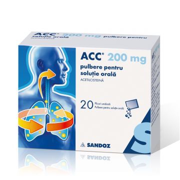 ACC 200mg pulbere pentru solutie orala 20 plicuri