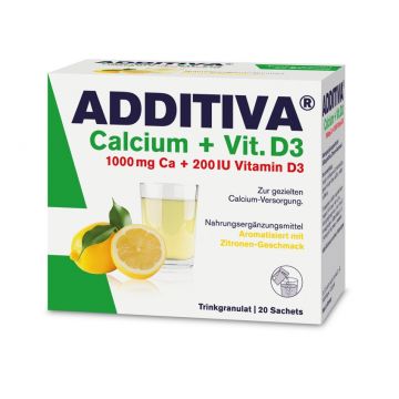 ADDITIVA Calciu 1000 mg+ D3 20 plicuri