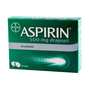 Aspirin 500 mg 20 drajeuri