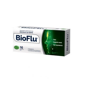 Bioflu Raceala si Gripa 16 capsule moi Biofarm