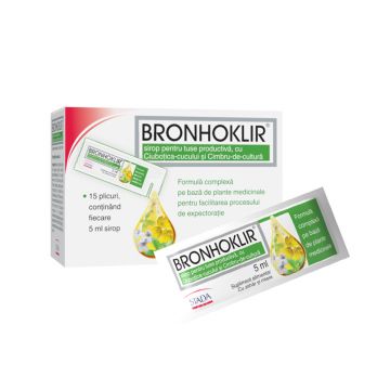 Bronhoklir sirop pentru tuse productiva x 15 plicuri