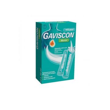 Gaviscon Mentol 12 plicuri x 10 ml