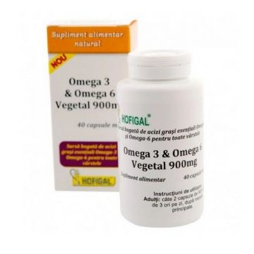 Hofigal Omega 3-6 Vegetal 900 mg x 40 de capsule