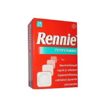Rennie Peppermint 24 cpr. masticabile