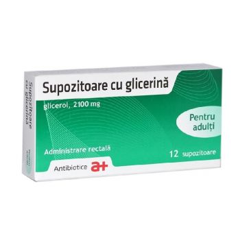 Supozitoare cu glicerină pentru adulţi 12 supozitoare