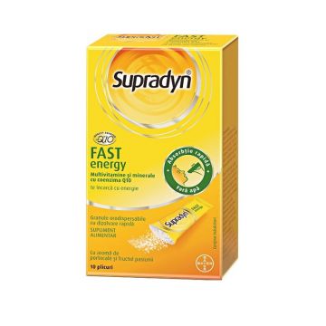 Supradyn Fast Energy Q 10 orodispersabil x 10 plicuri