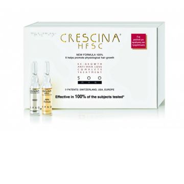 Crescina HFSC 500 - Pentru Par Rarit + Tratament Anti-Cadere 10 fiole+ 10 fiole Barbati