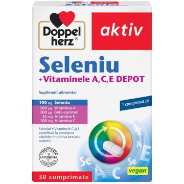 Doppelherz Aktiv Seleniu + Vitaminele A, C, E Depot 30 Comprimate