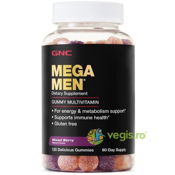 Multivitamine pentru Barbati cu Aroma Naturala de Fructe de Padure Mega Men 120 jeleuri