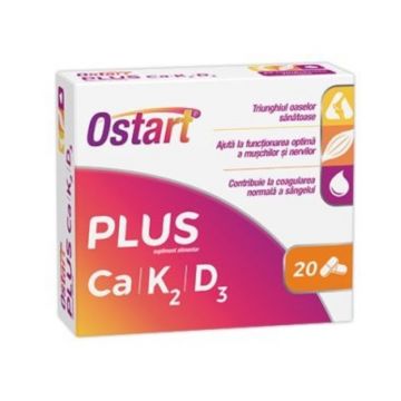 Ostart Plus Ca + K2 + D3 20 cpr