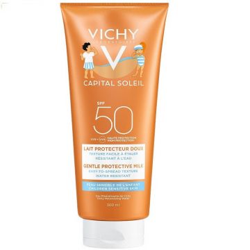 Vichy Capital Soleil Lapte de protecție pentru copii pentru fata si corp SPF 50, 300ml