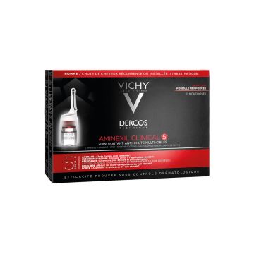 Vichy Dercos Aminexil clinical 5 tratament anticadere barbati, 21 fiole