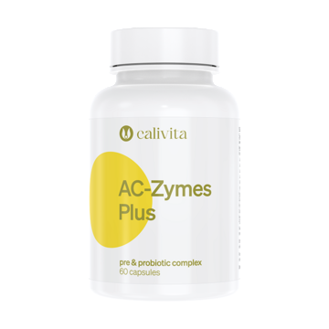 AC-Zymes Plus (60 capsule) supliment alimentar cu pro si prebiotice pentru sistemul digestiv.