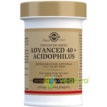 Advanced 40+ Acidophilus(Probiotice) 60cps Vegetale