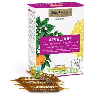 Apielixir Rezistenta la Stres si Buna Dispozitie 10 fiole x 10ml