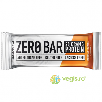 Baton Proteic Caramel fara Gluten si fara Zahar Zero Bar 50g