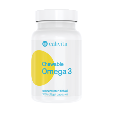 Chewable Omega 3 Lemon Flavour CaliVita (100 capsule gelatinoase masticabile) capsule omega 3 aromate