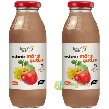 Pachet Nectar Mar si Gutuie fara Zahar Adaugat 300ml+300ml