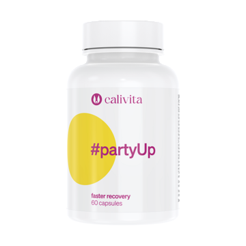 partyUp (60 capsule) supliment alimentar destinat reducerii mahmurelii si protectiei hepatice