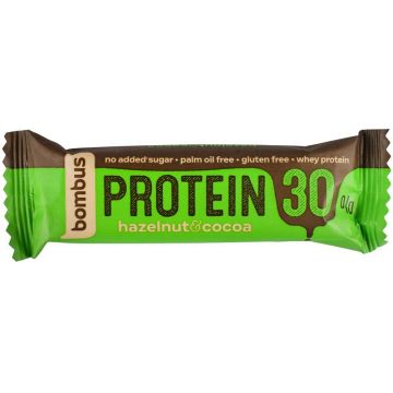 Baton proteic cu alune si cacao, 30% proteine, 50 g Bombus